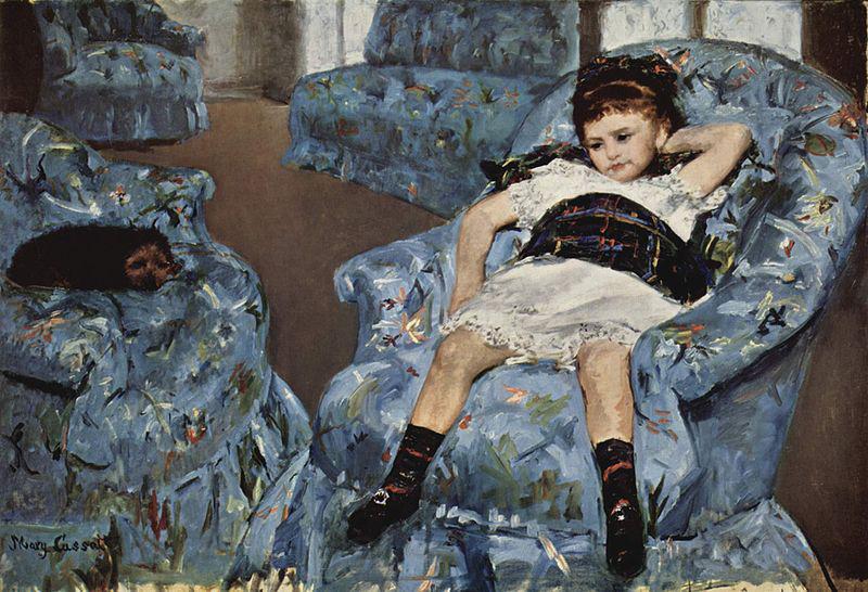 Mary Cassatt Kleines Madchen im blauen Fauteuil Spain oil painting art